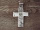 Navajo Indian Sterling Silver Storyteller Crucifixion Cross Pendant Signed R. John