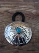 Navajo Jewelry Turquoise Stamped Silver Concho Hair Tie - Yazzie