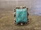 Navajo Indian Sterling Silver & Turquoise Ring by Cleveland Size - 13