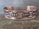 Navajo Indian Hand Stamped Copper Bracelet Signed by Bill