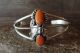 Zuni  Jewelry Sterling Silver Spiny Oyster Leaf Cuff Bracelet - Max C.