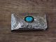 Navajo Indian Sterling Silver Turquoise Money Clip - Skeets