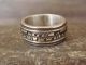 Navajo Indian Hand Stamped 14K Gold & Sterling Silver Ring Signed Bruce Morgan - Size 8