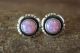 Native American Sterling Silver Pink Opal Post Earrings! A. Begay
