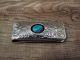 Navajo Indian Sterling Silver Turquoise Money Clip - Skeets