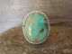 Navajo Indian Sterling Silver Turquoise Ring Size 10.5 by Saunders