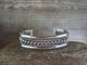 Navajo Indian Twisted Sterling Silver Bracelet by Tahe