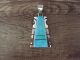 Navajo Indian Sterling Silver Blue Ice Opal Inlay Pendant by Steve Francisco