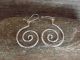 Zuni Indian Sterling Silver Swirl Dangle Earrings by Carlton Jamon