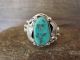 Navajo Indian Sterling Silver Turquoise Ring Size 14 Signed Darrell Morgan