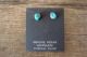 Navajo Indian Jewelry Sterling Silver Turquoise Oval Dot Post Earrings!