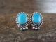 Navajo Indian Sterling Silver Turquoise Post Earrings by Jan Mariano