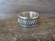 Navajo Indian Hand Stamped Sterling Silver Ring Signed B. Morgan - Size 8