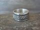 Navajo Indian Hand Stamped Sterling Silver Ring Signed B. Morgan - Size 5.5