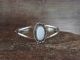 Navajo Sterling Silver White Opal Bracelet - Mariano