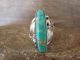 Navajo Indian Sterling Silver Turquoise Ring Signed Darrell Morgan - Size 5