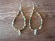 Navajo Indian Hand Beaded Turquoise Nugget Dangle Earrings - Doreen Jake