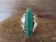 Navajo Indian Sterling Silver Turquoise Ring Signed Darrell Morgan - Size 5.5