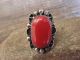 Navajo Indian Nickel Silver & Red Howlite Ring by Cleveland - Size 10