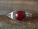 Native American Jewelry Nickel Silver Red Howlite Bracelet by Phoebe Tolta