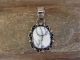 Navajo Indian Nickel Silver & Howlite Pendant by Jackie Cleveland