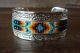 Navajo Sterling Silver Beaded Band Bracelet - Geraldita Whitehorn