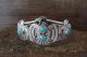Navajo Indian Jewelry Sterling Silver Turquoise Eagle Cuff by Bobby Platero