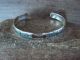Navajo Indian Sterling Silver Turquoise Chip Inlay Bracelet by Joleen Yazzie