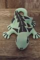 Acoma Pueblo Hand Painted Green Lizard Gecko Sculpture - Concho