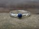 Navajo Indian Sterling Silver Round Lapis Ring by Lonjose - Size 9