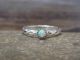 Navajo Indian Sterling Silver Round Opal Ring by Lonjose - Size 5