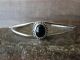 Navajo Indian Sterling Silver Onyx Bracelet by Jan Mariano
