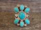 Navajo Sterling Silver & Turquoise Cluster Ring by Begay - Size 10