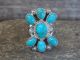 Navajo Sterling Silver & Turquoise Cluster Ring by Begay - Size 7