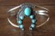 Navajo Sterling Silver Princess Crown Turquoise Bracelet 
