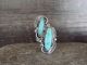 Navajo Indian Nickel Silver Turquoise Ring Size 9 - B. Cleveland
