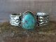 Navajo Indian Nickel Silver Turquoise Bracelet by Jackie Cleveland