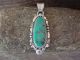Navajo Indian Sterling Silver Turquoise Pendant by Marita Benally