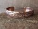 Navajo Indian Hand Stamped Copper Bracelet Signed Albert Cleveland