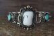 Navajo Jewelry Nickel Silver Howlite Turquoise Bracelet by Bobby Cleveland