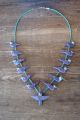  Hand Carved Purple Mohave Turquoise Hummingbird Fetish Necklace Matt Mitchell!