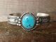 Navajo Indian Turquoise Sterling Silver Cuff Bracelet Signed Calladitto