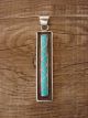 Zuni Indian Sterling Silver Turquoise Pendant - Kallestewa