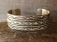 Navajo Indian Hand Stamped Sterling Silver Cuff Bracelet Signed Bruce Morgan