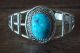 Navajo Indian Jewelry Sterling Silver Turquoise Bracelet - S. Yazzie