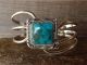 Navajo Indian Square Turquoise Sterling Silver Cuff Bracelet - Calvin Belin