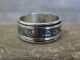 Navajo Indian Sterling Silver Storyteller Ring Band Signed Becenti - Size 10