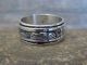 Navajo Indian Sterling Silver Storyteller Ring Band Signed Becenti - Size 11