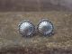 Small Navajo Indian Sterling Silver Concho Post Earrings - Martin