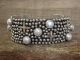 Navajo Sterling Silver Cross & Pearl Cuff Bracelet by R. Willie